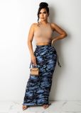 Camouflage Print Maxi Skirt ZNF-9110