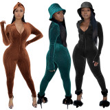 Sexy V Neck Long Sleeve Jumpsuit YD-8525