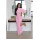 Solid Long Sleeve Hollow Pants 2 Piece Suits FOSF-8100