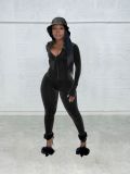 Sexy V Neck Long Sleeve Jumpsuit YD-8525