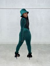 Sexy V Neck Long Sleeve Jumpsuit YD-8525