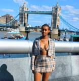 Plus Size Plaid Halter Bra+Short Coat+Mini Skirt 3 Piece Sets LSL-6184