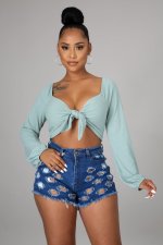 Denim Hole Sexy Jeans Shorts LA-3284