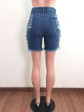 Casual Denim Ripped Hole Jeans Shorts LA-3283