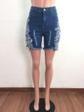 Casual Denim Ripped Hole Jeans Shorts LA-3283