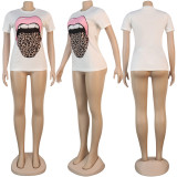 Casual Printed Short Sleeve O Neck T Shirt SFY-H100