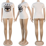 Casual Printed Short Sleeve O Neck T Shirt SFY-H100