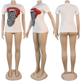 Casual Printed Short Sleeve O Neck T Shirt SFY-H100