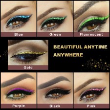 2 In 1 Glitter Shiny Reusable Eyeliner And Eyelash Stickers JMXF-8888