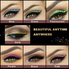 2 In 1 Glitter Shiny Reusable Eyeliner And Eyelash Stickers JMXF-8888
