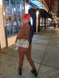 Pre Order: About 7 work days shipping Casual Solid Lantern Sleeve Two Piece Pants Set YUEM-66189