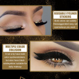 2 In 1 Glitter Shiny Reusable Eyeliner And Eyelash Stickers JMXF-8888
