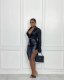 PU Leather Sexy Split Midi Skirt BS-1287