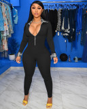 Casual Long Sleeve Zipper Jumpsuit TK-6199
