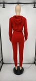 Casual Sports Solid Zipper Hoodie 2 Piece Suits GLF-10028