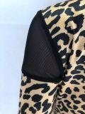 Sexy Printed Mesh Patchwork Long Sleeve Dress LM-8284