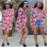 Casual Printed Full Sleeve Blazet Coat AL-265