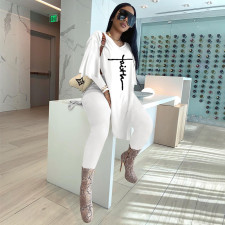 Casual Embroidery Split Long Sleeve Top+Pants 2 Piece Sets XMF-078