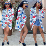 Casual Printed Full Sleeve Blazet Coat AL-265