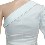 Sexy Sequins One Shoulder Party Club Dress SH-390210