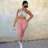 Solid Sports Thick Drawstring Casual Sweatpants BGN-205