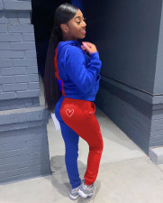 Casual Sports Embroidery Letter Hooded 2 Piece Suits AMLF-1829