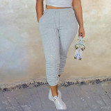 Solid Sports Thick Drawstring Casual Sweatpants BGN-205