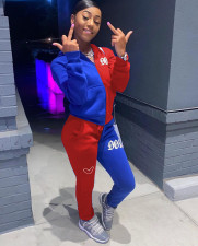 Casual Sports Embroidery Letter Hooded 2 Piece Suits AMLF-1829