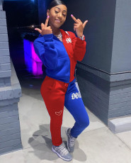 Casual Sports Embroidery Letter Hooded 2 Piece Suits AMLF-1829
