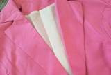 Solid Blazer Coat+Shorts With Belt Two Piece Suits WSM-5280