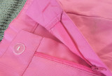 Solid Blazer Coat+Shorts With Belt Two Piece Suits WSM-5280