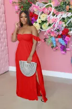 Sexy Solid Sleeveless High Waist Split Maxi Dress AIL-AL158