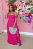 Sexy Solid Sleeveless High Waist Split Maxi Dress AIL-AL158