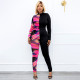 Plus Size Printed Long Sleeve Casual Jumpsuit WPF-80358