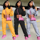 Casual Loose Hoodie Tassel Pants Two Piece Suits YMEF-5038