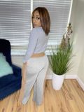 Casual Long Sleeve Loose Pants Two Piece Suits LS-0362