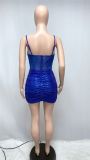 Sexy Sequin Mesh Spaghetti Strap Club Dress ME-S949
