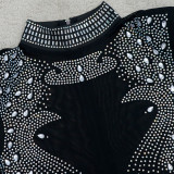Sexy Hot Drilling Tassel Long Sleeve Jumpsuit CYA-9232-B