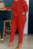 Plus Size Solid Long Sleeve Two Piece Pants Set BGN-202