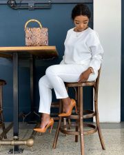Plus Size Solid Long Sleeve Two Piece Pants Set BGN-202