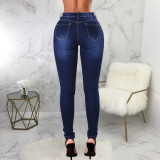 Plus Size Denim Stretch Skinny Jeans Pants HSF-2598