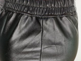 PU Leather Pockets Casual Pants MEM-8257