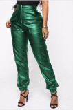 PU Leather Pockets Casual Pants MEM-8257