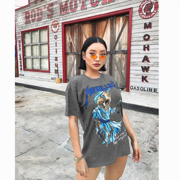 Casual Printed Short Sleeve O Neck T Shirt BN-9265
