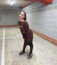 Sexy Solid Hollow Out Long Sleeve Split Leg Jumpsuit JPF-1055