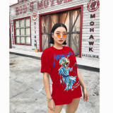 Casual Printed Short Sleeve O Neck T Shirt BN-9265