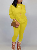 Solid Long Sleeve Casual Two Piece Suits LSD-86311