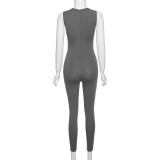 Solid Sexy Sleeveless Tight Jumpsuit XEF-P1736513