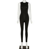 Solid Sexy Sleeveless Tight Jumpsuit XEF-P1736513