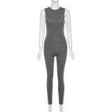 Solid Sexy Sleeveless Tight Jumpsuit XEF-P1736513